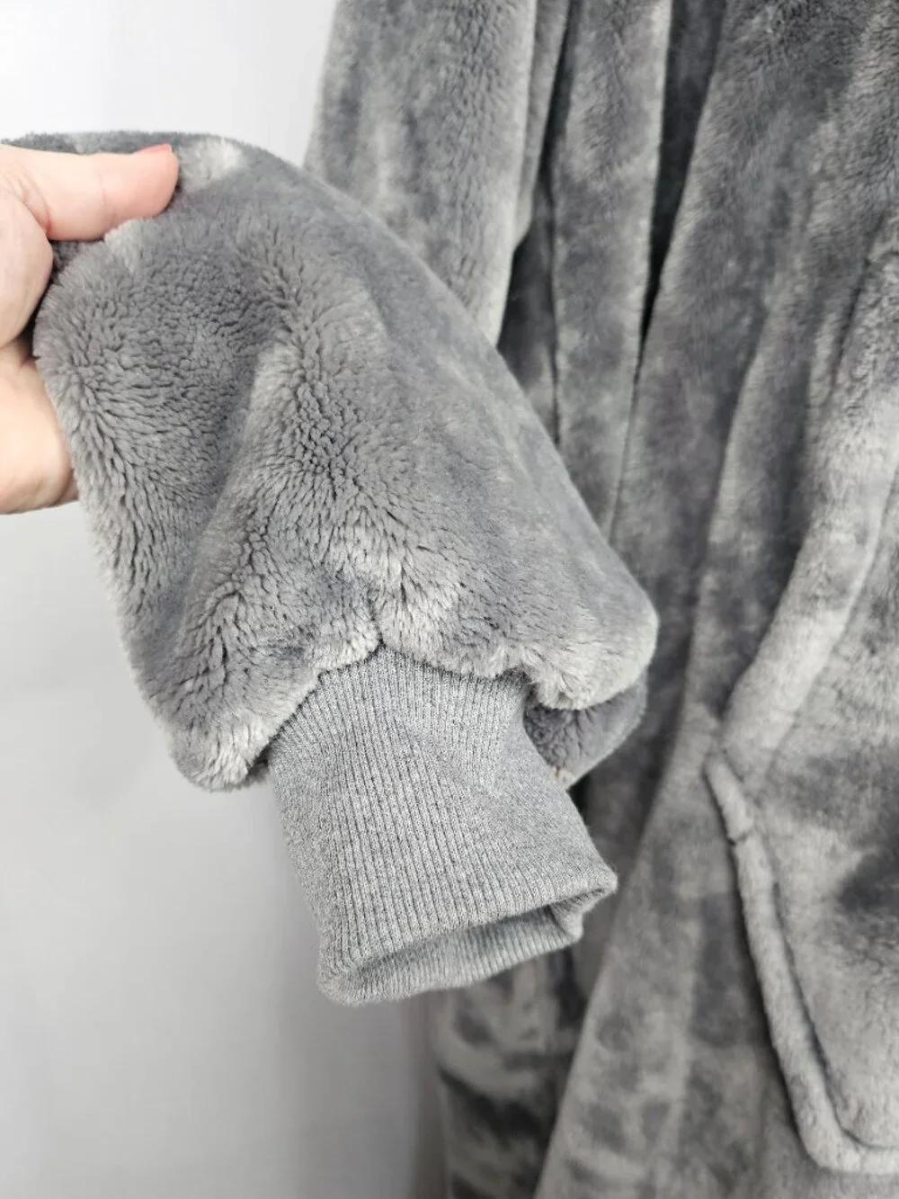 Oversized Hooded Wearable Blanket | Plush Gray Blanket Hoodie | One Size